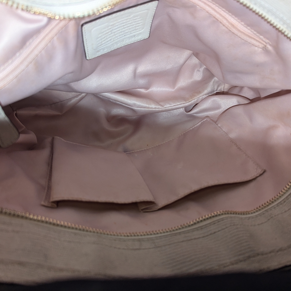 Auth Coach Alexandra Python Straw Tote Shoulderba… - image 8